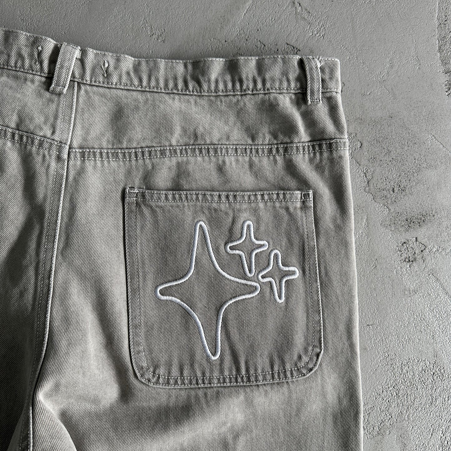 Broken Planet White Star Pants