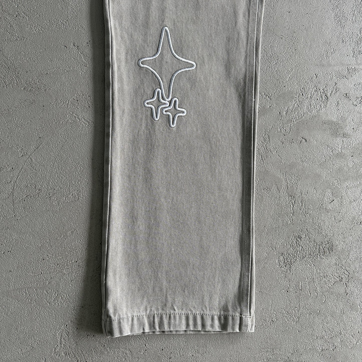 Broken Planet White Star Pants