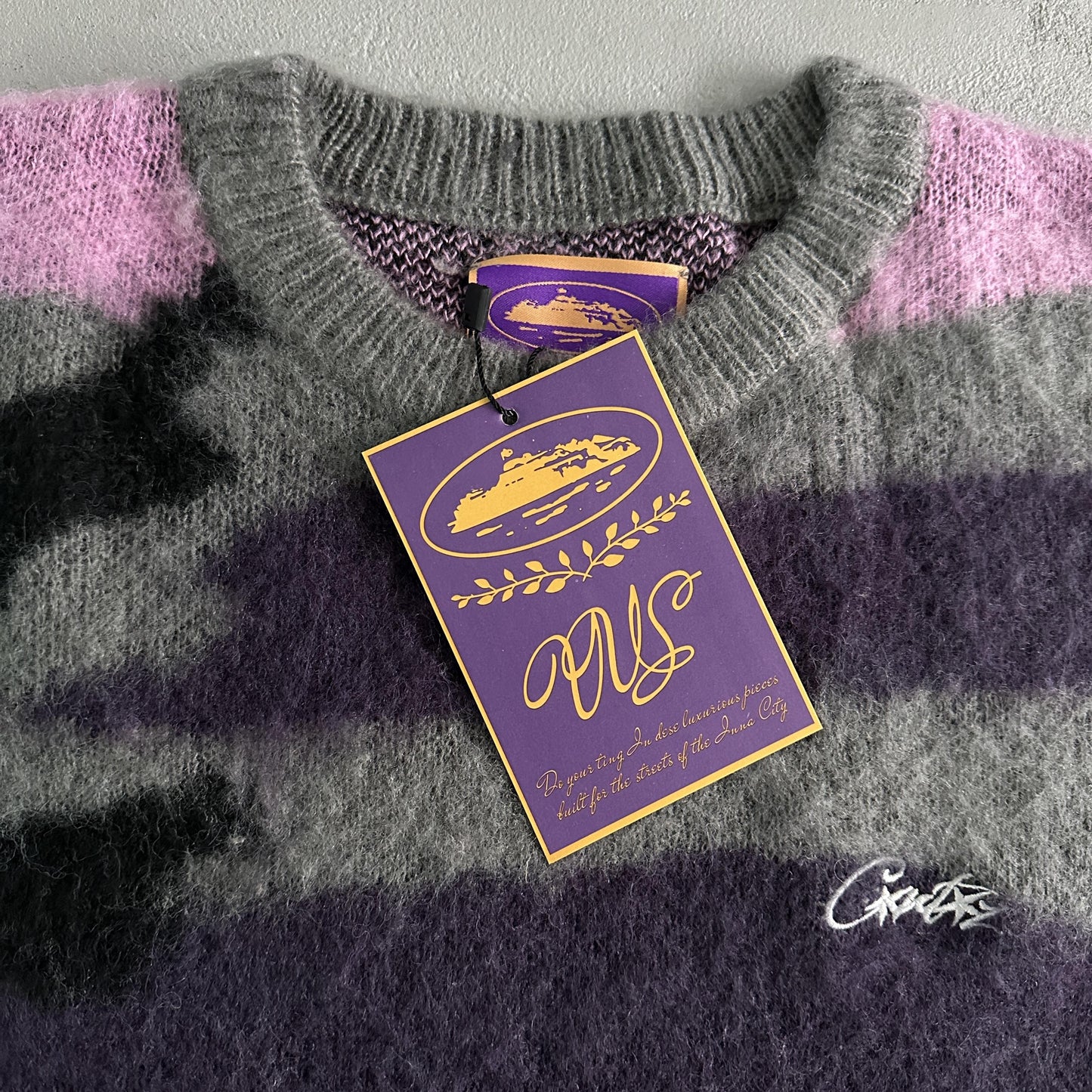 Corteiz Sweater Mohair Purple-camo