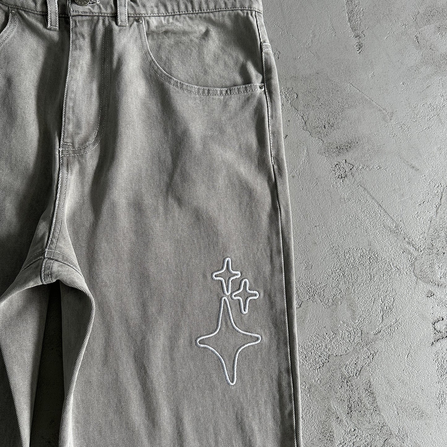 Broken Planet White Star Pants