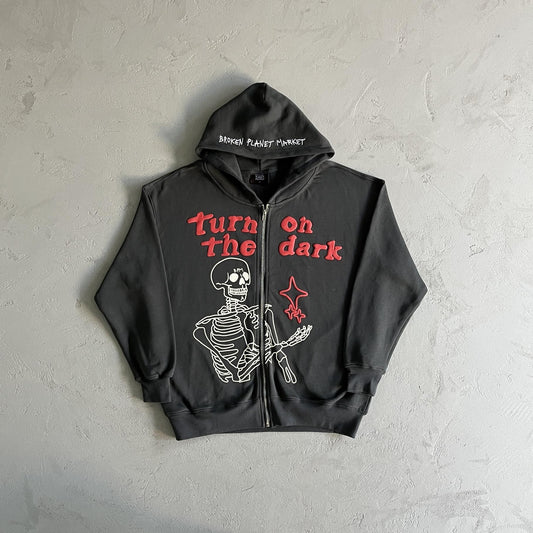 Broken Planet Skeleton Zip Up Hoodie
