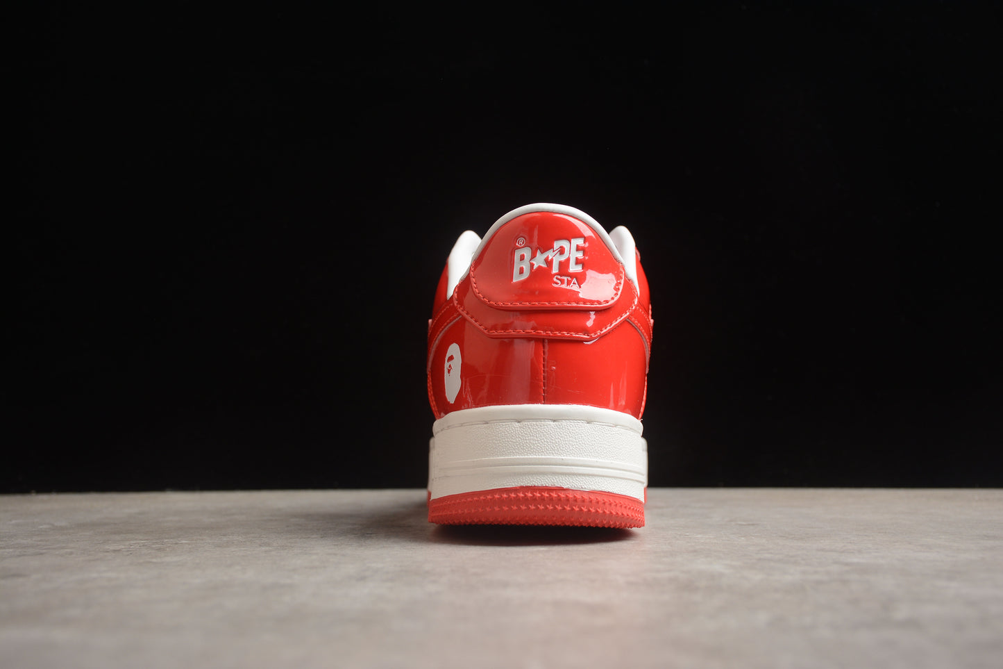 Bape Sta Patent Leather White Orange