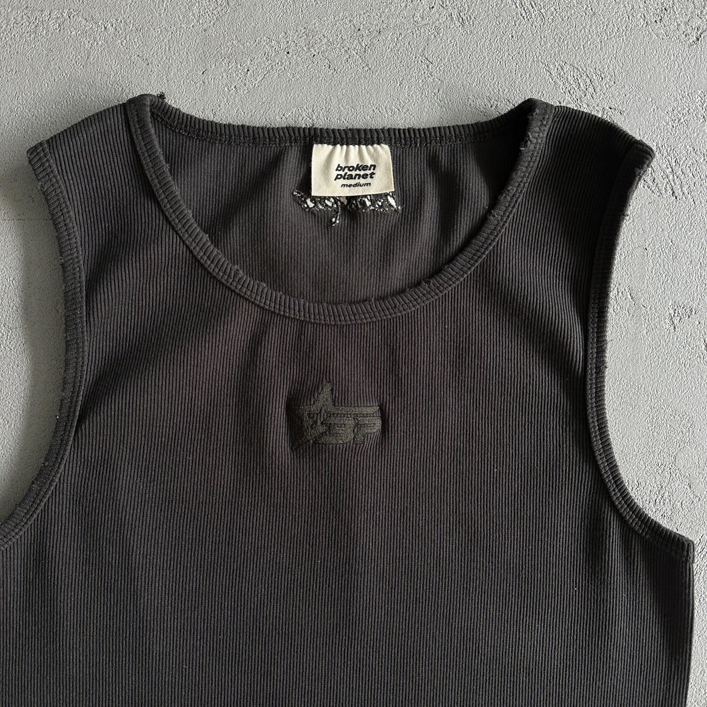 Broken Planet Mens Washed Ribbde Tank Top
