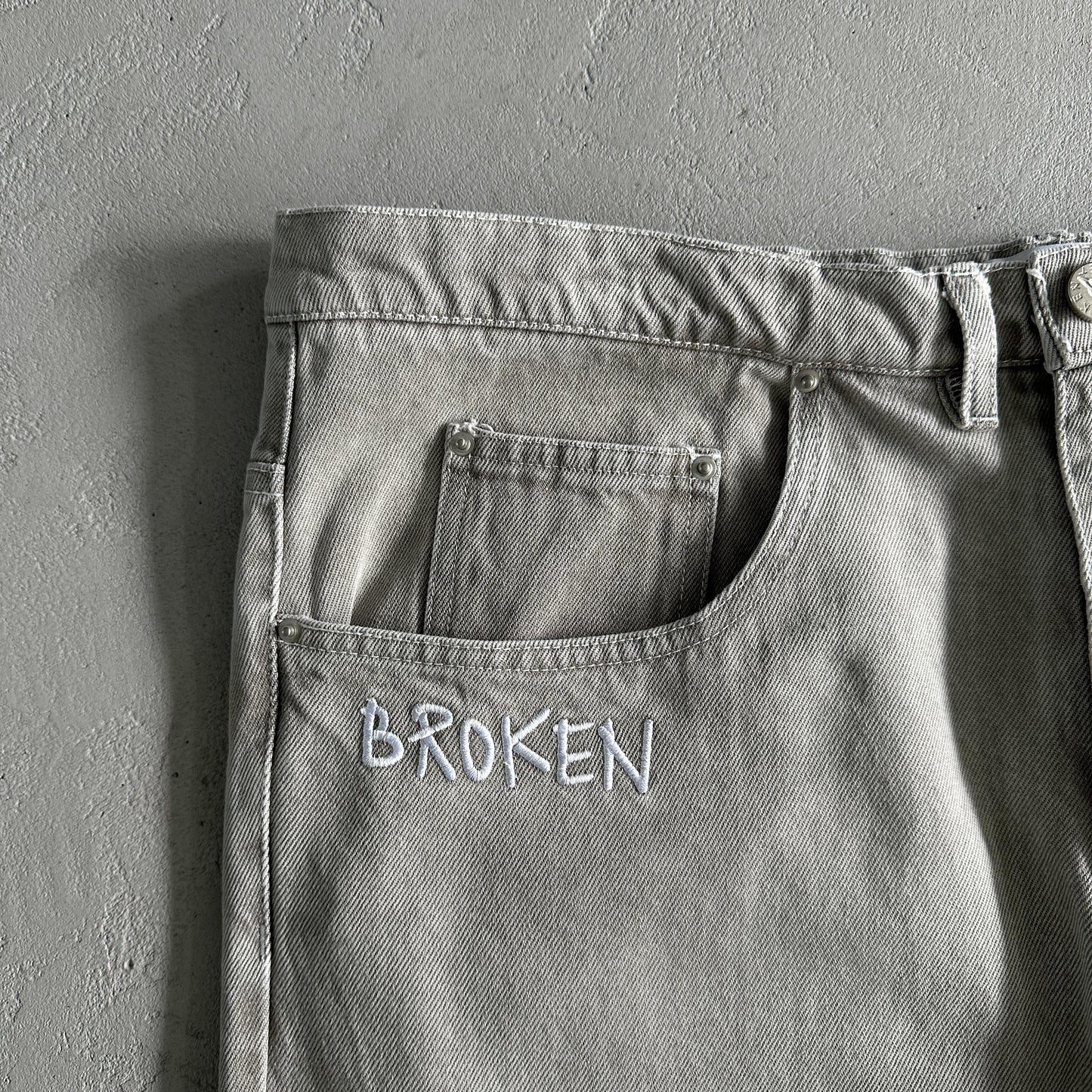 Broken Planet White Star Pants