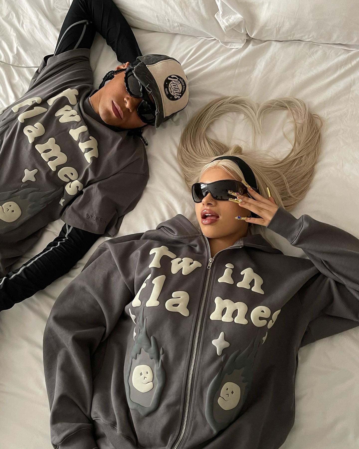 Broken Planet Twin Flames Zip Up Hoodie