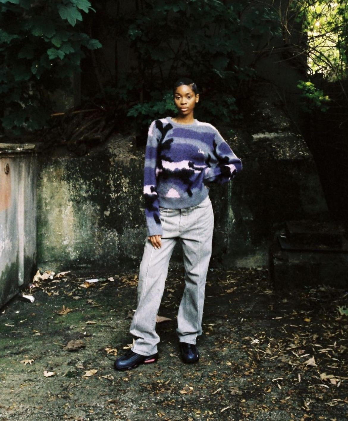 Corteiz Sweater Mohair Purple-camo