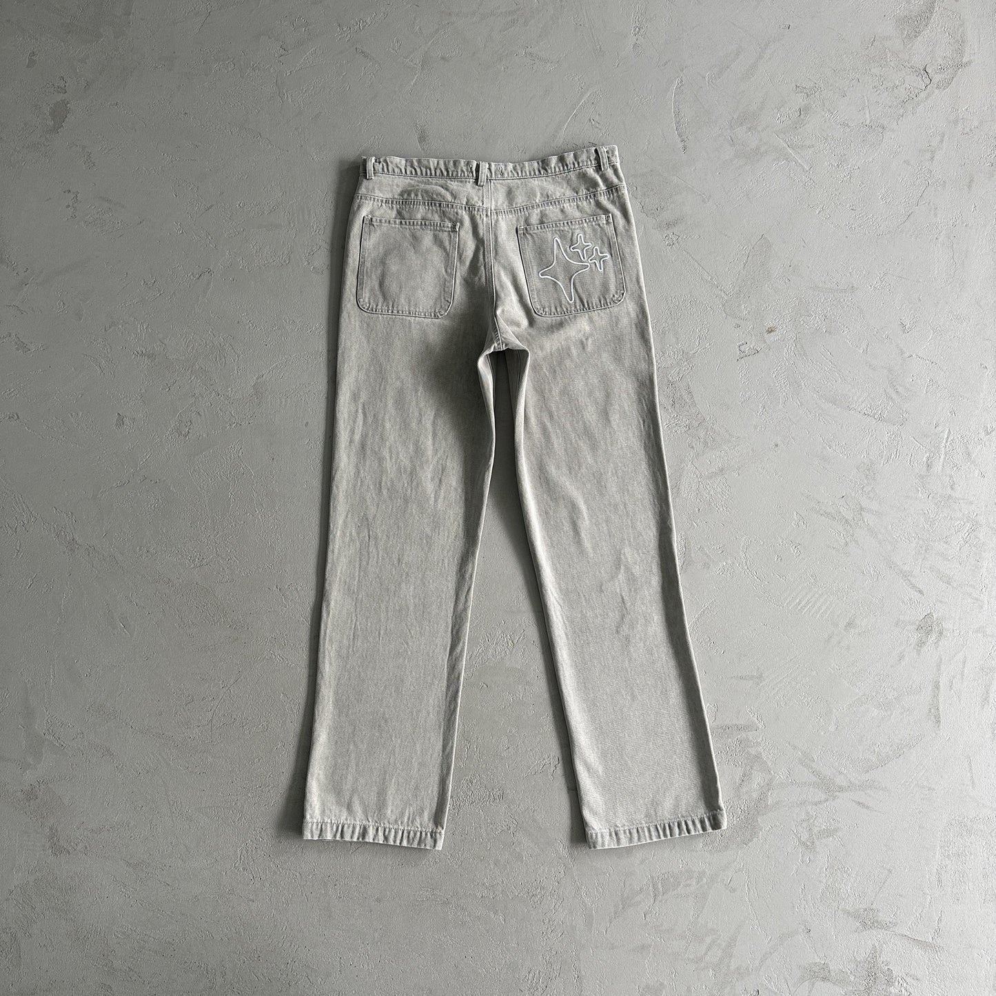 Broken Planet White Star Pants