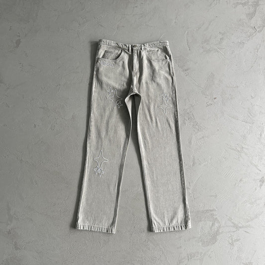 Broken Planet White Star Pants