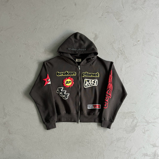 Broken Planet Zip Up Hoodie
