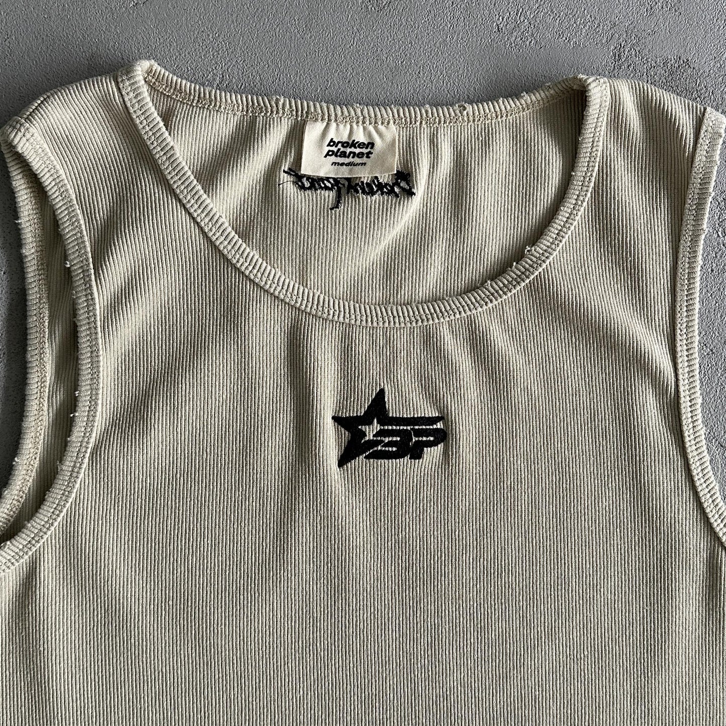 Broken Planet Mens Washed Ribbde Tank Top